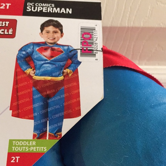 Superman DC League Boys Halloween Superhero Costume Size 2T - Picture 3 of 12